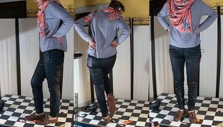 Tiny cock at the mercy of Tanja's merciless shoes - Cam 4