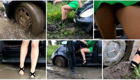 Sexy real estate agent terrible mud stuck