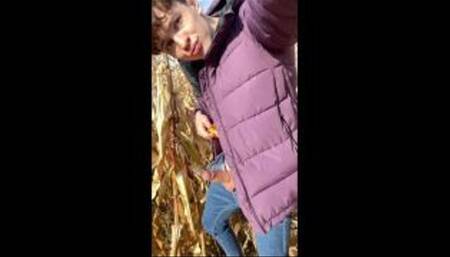 Risky! Horny Boy Can't Wait Anymore & JERKING BIG DICK OUTDOOR