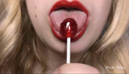 Red Lips Lollipop Suck