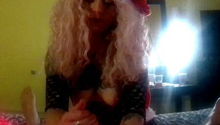 Sexy Stella Claus gives a Grinch Elf a blowjob before fucking him doggystyle