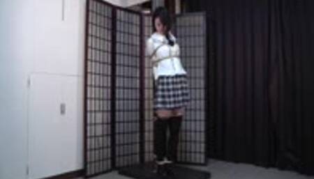 TK27 Japanese College Girl Tomoka Tied to The Post & Teased Part1 (Faster Download)