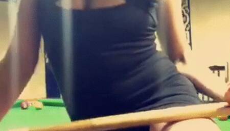 Orgasm on the pool table