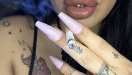 Close up view of my smoking asmr