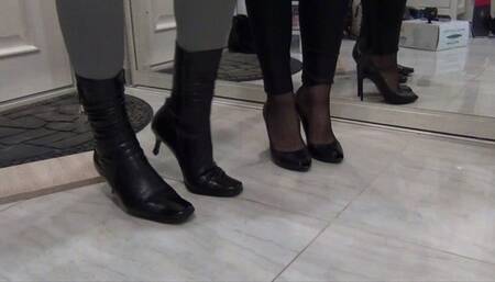 Hard heels tapping and toe wiggling 35
