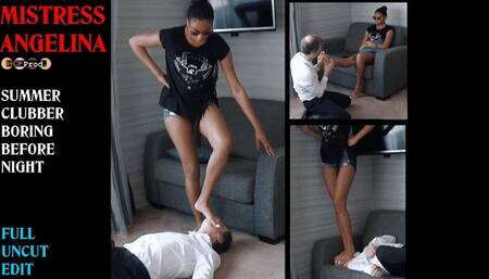 YOUNG EBONY BRAT TRAMPLES the room service guy (FULL) 480p