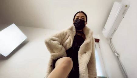 LCT138b[Overhead view] XG Master Demon Short Skirt Meat Silk High Heels Trousers Playing with Slave Air Fore No1 Shoes Stepping on Pants Spit Squeeze 3F