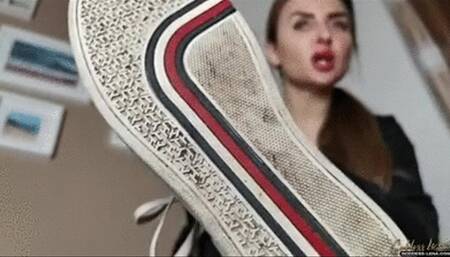 Eat the dirt off the soles of my shoes!