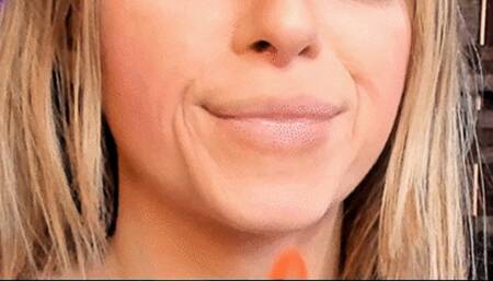 Orange Lipstick Lip Licks & Sniffs (HD) WMV