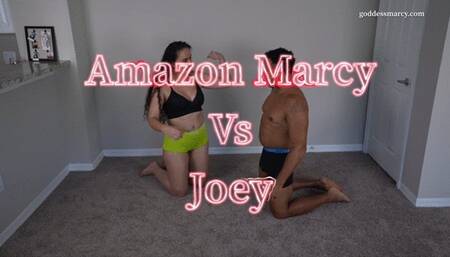 Mixed Wrestling: Amazon Marcy vs Joey's FeetGirls