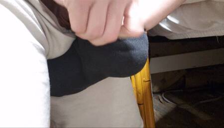 Using My Foot and Sock to Cum