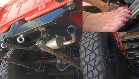 Tailpipe Black Exhaust Revving PiP Barefoot on the Gas Pedal