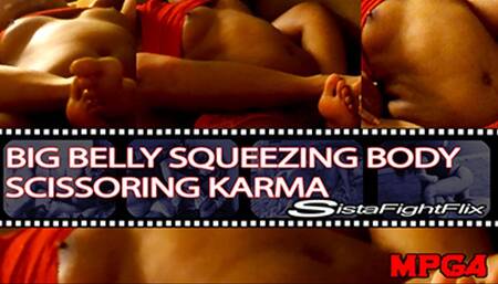 Big Belly Squeeze Body Scissoring Karma MPEG4