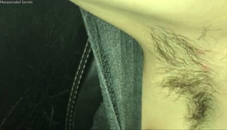 Hairy Armpit Peeks in Semi-Busy Parking Lot with Afternoon Sunlight HD