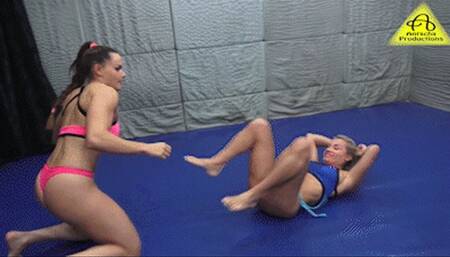 Dolly vs Pamela female competitive wrestling