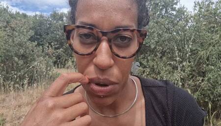 gagging and drooling with fingers