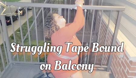 Struggling Duct Tape Bound on the Balcony DID