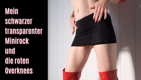 See My Black Mini And Overknees - Siehe mein schwarzer Mini und Overknees