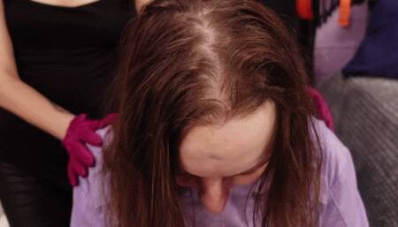 Slave girl hair cutting (wmv)
