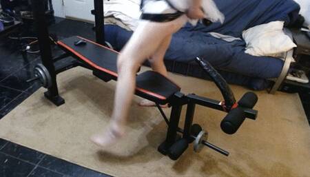 Sissy Slut Ashley Jolene In My Fluffy French Maid Outfit Riding My Fuck Bench