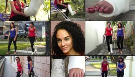 Rita Term SLC Crutching Through the Park and in Public (in HD 1920X1080)