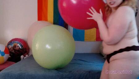 Humping big balloons until they bust
