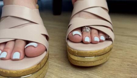"Thick Latina Vaeh White Toes Shoe Tease"