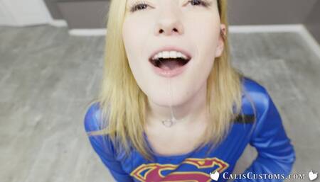 Supergirls Slutty Secret: POV Femdom HJ, BJ & Sim Sex starring Katie Kinz in Cosplay (hd)
