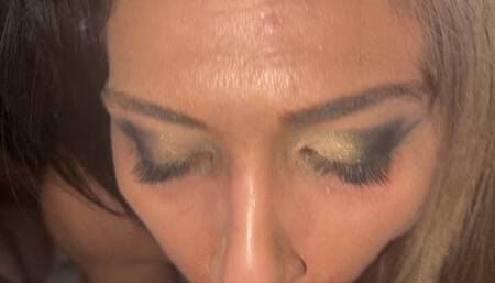 Blow Job and cum swallow while smoking a Newport 100