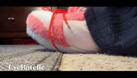 Wiggling Toes In Big Fluffy Slippers