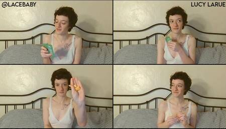 Camgirl Eats Applesauce and Cheese No Sound