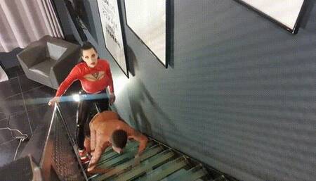 Fuck slave by stairs