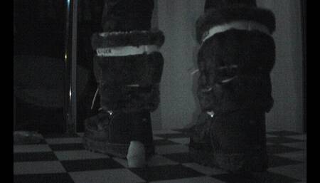 Squeezed out by Tanja under her TH snowboots - Cam 3