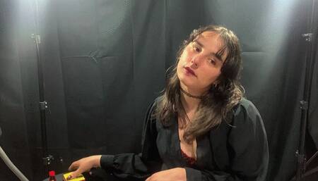 Chainsmoking while I only wear a bra