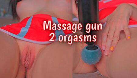 Two orgasms for my pink pussy! Cheerleader girl