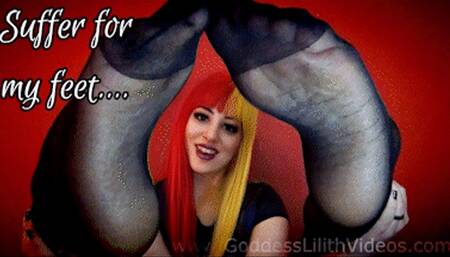 NYLONS chastity foot humiliation POV