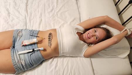 Rachel Adams Needs Some Belly Button Tickling HD