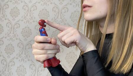 Spider-Man vs giant Black Widow