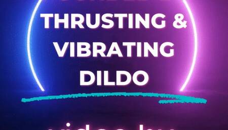 BellaJamesX gets pounded by thrusting & vibrating dildo
