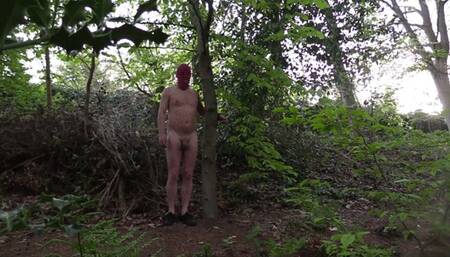 maison Outdoors sucking bondaged at a tree with rope deeptroath face slapping in the garden