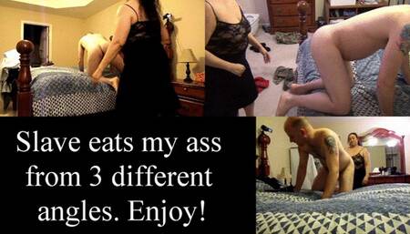 (HD) Slave #59 - Slave Eats Master's Ass From 3 Different Angles as Picture in Picture