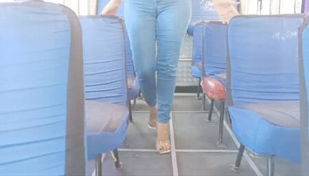 Stephanie the sexiest pedal pumping and bus driving ever