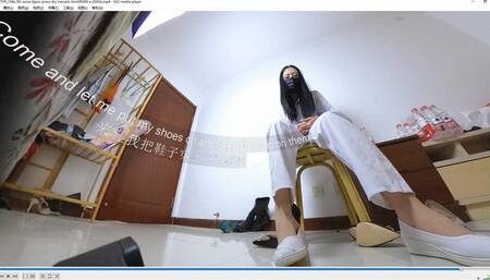 LCTVR_168a XG [VR Cen 2 subtitles] Evil Female Nurse Nurse Shoes White Socks Short Silk Barefoot Play Abus Sock Thief Patient VR360 POV