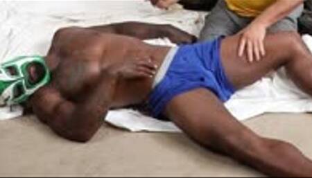 FANTASY SUPERHERO THANOS MEETS MUSCLE WORSHIP