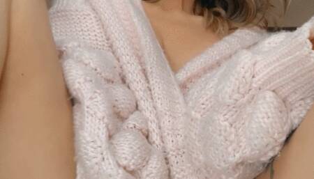 Sasha Bull smoking and playing with her dildo