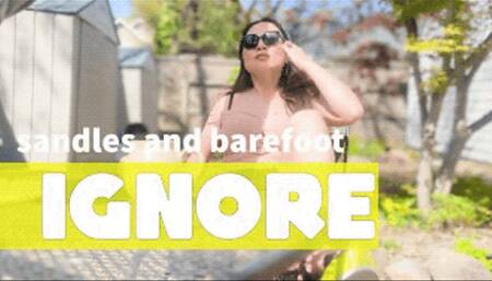 Springtime Backyard Sandals and Barefoot Ignore Mz Kim Footcam (WMV)