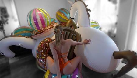 perforating the inflatable room