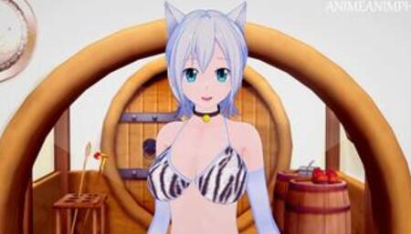 Lisana Strauss Fucked by Natsu in Cat Costume Until Creampie - Fairy Tail Hentai 3d Uncensored