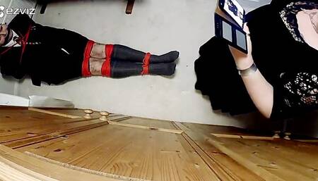 Man in adult school uniform bound and gagged in room for hours 1- BBW domination,BBW bondage,CBT,schoolboy,man tied up,bound and gagged man,male bondage,man in bondage,rope bondage,socks,amateur,gay bondage,struggling,