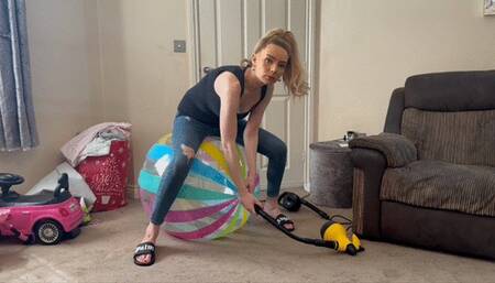 48 inch beach ball steam stretch sit pop HD